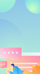 Business People Flat Vector Concept Operation Hand Drawn Illustration
