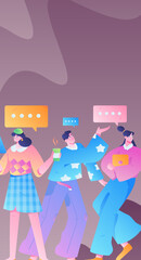 Business People Flat Vector Concept Operation Hand Drawn Illustration
