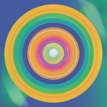 Abstract circular rainbow pattern. Mandala. 