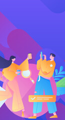 Business People Flat Vector Concept Operation Hand Drawn Illustration
