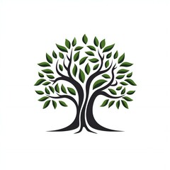 Obraz premium Unique tree logo icon