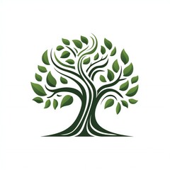 Fototapeta na wymiar Unique tree logo icon