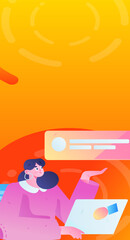 Business People Flat Vector Concept Operation Hand Drawn Illustration
