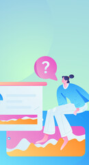 Business People Flat Vector Concept Operation Hand Drawn Illustration
