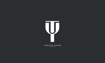 Alphabet letters TY or YT logo monogram