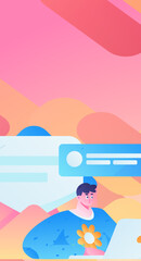 Business People Flat Vector Concept Operation Hand Drawn Illustration
