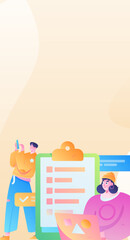 Business People Flat Vector Concept Operation Hand Drawn Illustration
