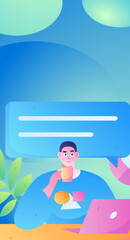 Business People Flat Vector Concept Operation Hand Drawn Illustration
