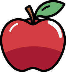 red apple illustration, vector