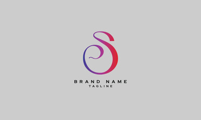 Obraz premium ES, SE, Abstract initial monogram letter alphabet logo design