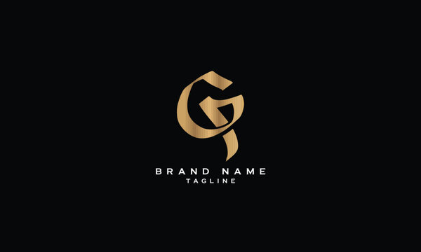 GP, PG, Abstract initial monogram letter alphabet logo design