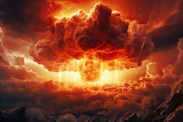 Very big nuclear explosion photo