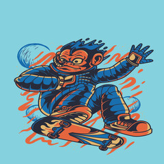 Skate into fun with skate monkey art