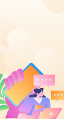 Business People Flat Vector Concept Operation Hand Drawn Illustration
