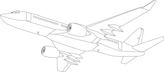 Air Plane Coloring Page for All ages