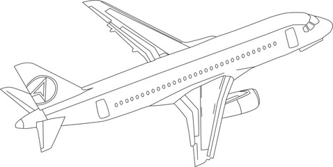 Air Plane Coloring Page for All ages