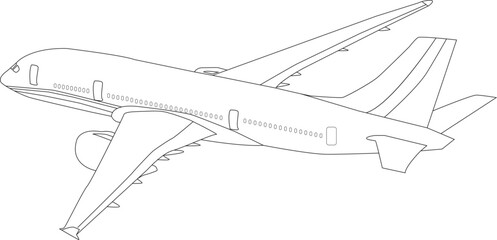 Air Plane Coloring Page for All ages