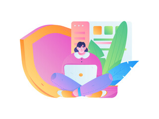 Business People Flat Vector Concept Operation Hand Drawn Illustration
