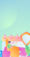 Business People Flat Vector Concept Operation Hand Drawn Illustration
