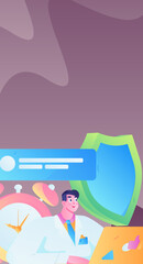 Business People Flat Vector Concept Operation Hand Drawn Illustration
