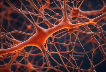 neurons and synapse like stuctures depicting brain chemistry, neuron electric lights