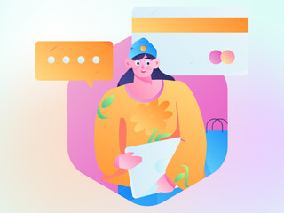 Business People Flat Vector Concept Operation Hand Drawn Illustration
