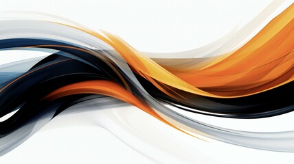 Naklejka premium a painting of an abstract pattern design with orange, blue and white