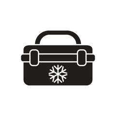 Portable fridge icon design. isolated on white background. vector illustration