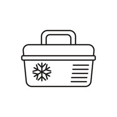 Portable fridge icon design. isolated on white background. vector illustration