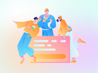 Business People Flat Vector Concept Operation Hand Drawn Illustration
