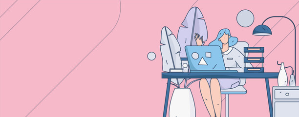 Business People Flat Vector Concept Operation Hand Drawn Illustration
