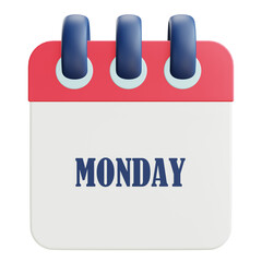 Monday 3d Icon Calender