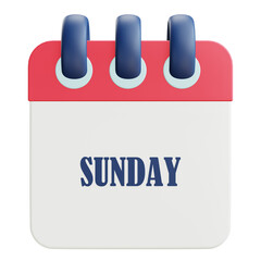 Sunday 3d Icon Calender