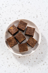 Homemade chocolate peanut butter fudge