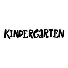 KINDERGARTEN - handwriting phrase, for stickers for kindergarten