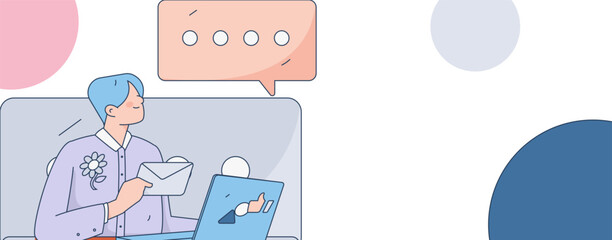 Business People Flat Vector Concept Operation Hand Drawn Illustration
