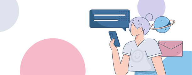 Business People Flat Vector Concept Operation Hand Drawn Illustration
