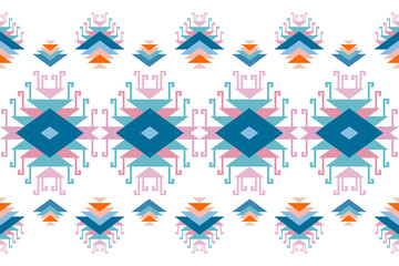 Traditional ethnic,geometric ethnic fabric pattern for textiles,rugs,wallpaper,clothing,sarong,batik,wrap,embroidery,print,background, illustration