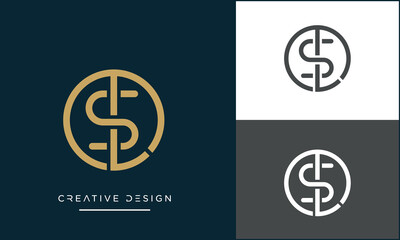 Alphabet letters SL or LS logo monogram