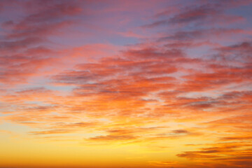 Naklejka na ściany i meble natural background sunset in the sky