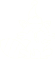 Christmas Raccoon Chalk Drawing