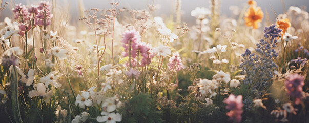 Grass And wild Flowers At Late Summer
