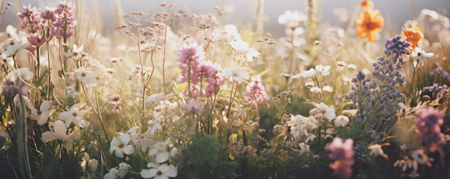 Grass And wild Flowers At Late Summer