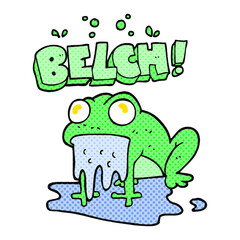 freehand drawn cartoon gross little frog