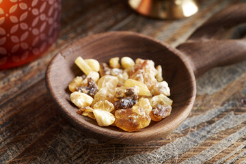 Frankincense resin - ingredient for aromatherapy essential oils