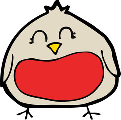 funny cartoon christmas robin