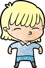 cartoon woman
