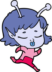 cartoon alien girl