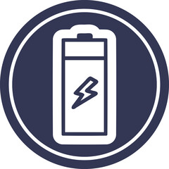 battery circular icon symbol