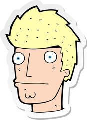 sticker of a cartoon nervous man